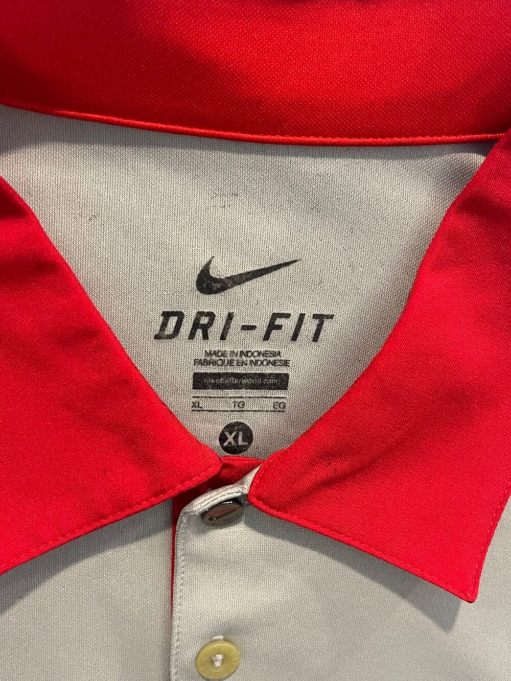 Nike Dri-Fit Ohio State Buckeyes Polo Gray SS Men's XL - Picture 2 of 7